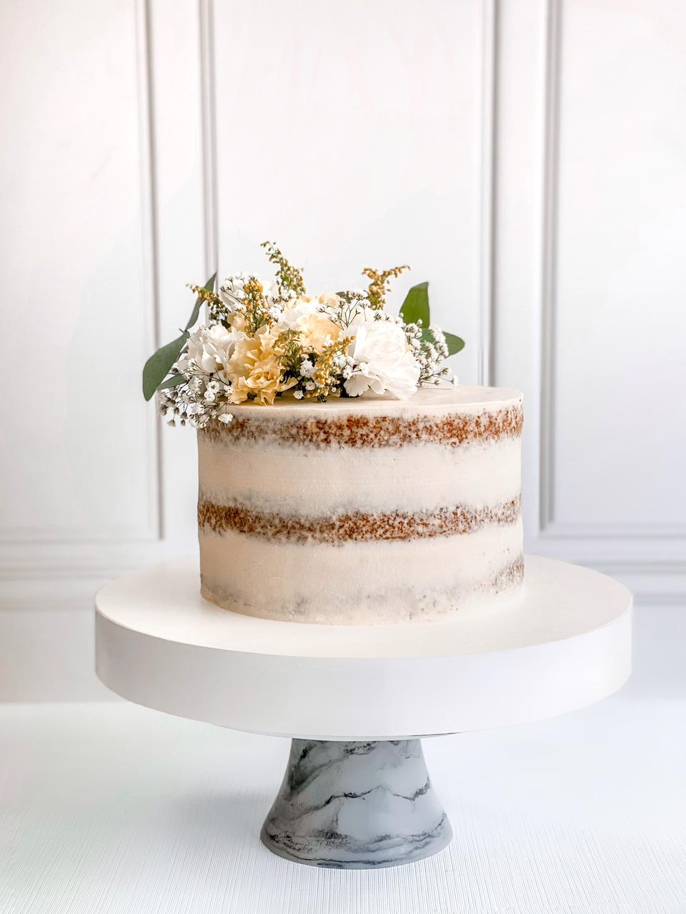 Pastel flores naturales evento especial CDMX