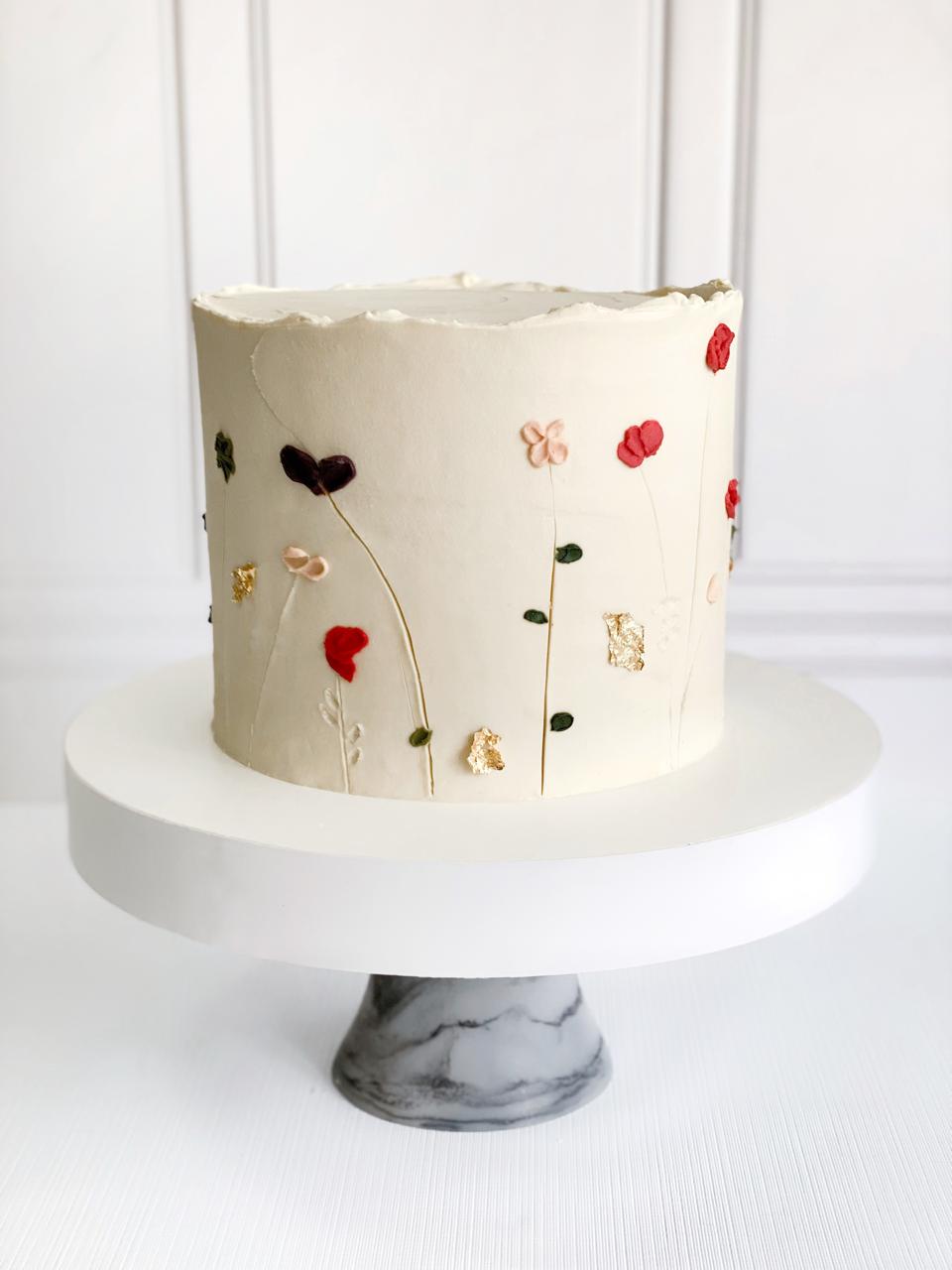 Pastel de boda floral artesanal Ciudad de México