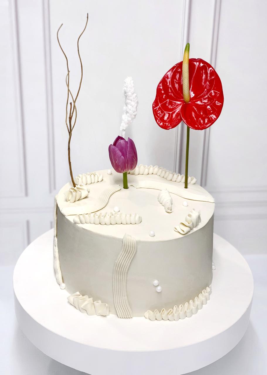 Pastel floral personalizado bajo pedido CDMX