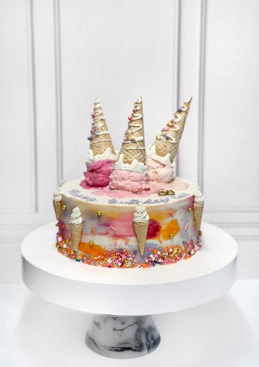 Pastel de helado artesanal The Baking Room CDMX