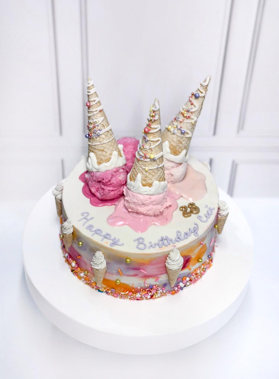 Pastel de helado personalizado bajo pedido CDMX